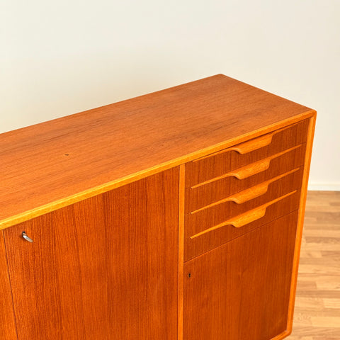 Highboard "Reno" in teak & oak by B.Fridhagen