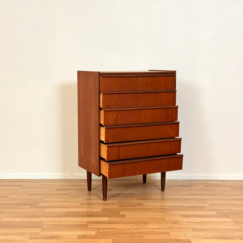 Chest of drawers in teak, 1950s-60s, Denmark