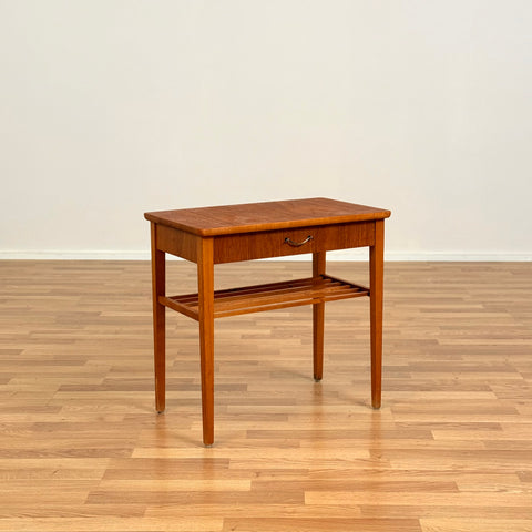 Side table in teak & beech, 1950s-60s, Sweden