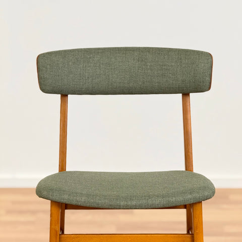 Set of 6 dining chairs in beech & teak, Farstrup, Denmark - Beyo Vintage