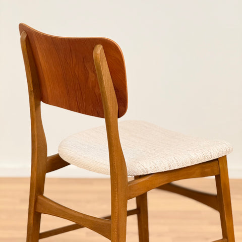 Set of 2 chairs in teak and beech, 1950-60s, Denmark - Beyo Vintage