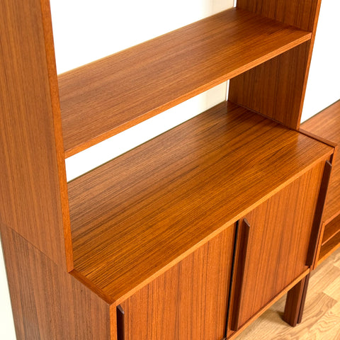 Bookshelf system in teak, 6 sections, 1950s-60s, Sweden - Beyo Vintage