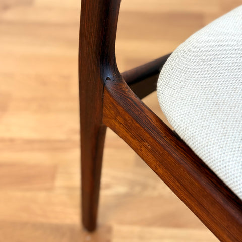 Set of 2 dining chairs in Santos rosewood by P. E. Jorgensen, 1950s-60s, Denmark