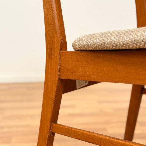 Set om 4 matstolar i teak och bok, av Farstrup, 1950-60-tal, Danmark
