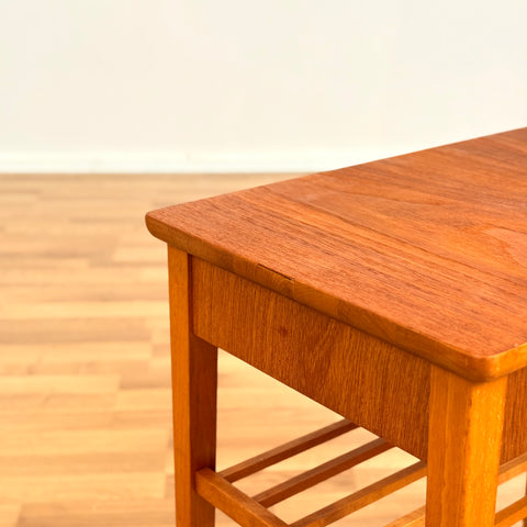 Side table in teak & beech, 1950s-60s, Sweden