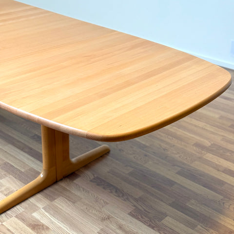 Dining table in beech by Skovby Møblefabrik, ca. 1980s, Denmark - Beyo Vintage