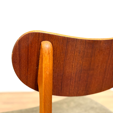 Set of 4 dining chairs in teak & beech, 1950s-60s, Denmark - Beyo Vintage