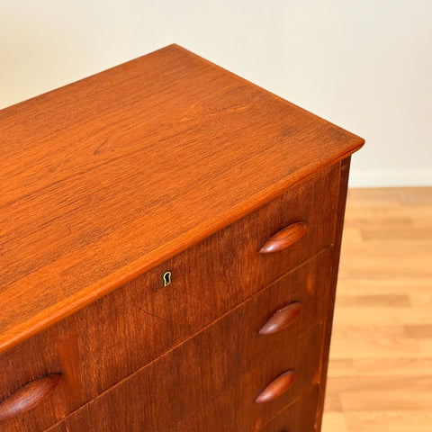 Chest of drawers in teak, 1950s-60s, Denmark
