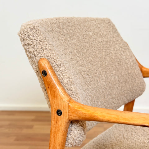Armchairs 'Joel' in solid oak by The Andersson Brothers Industries in Ekenässjön, 1950s-60s, Sweden
