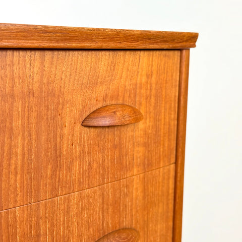 Chest of 6 drawers in teak, 1950s-60s, Denmark - Beyo Vintage