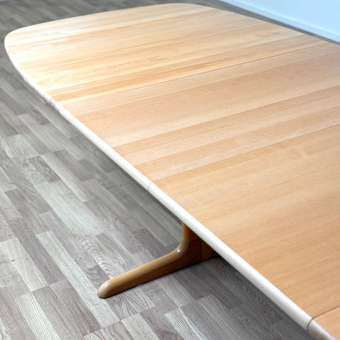 Dining table in beech by Skovby Møblefabrik, ca. 1980s, Denmark - Beyo Vintage