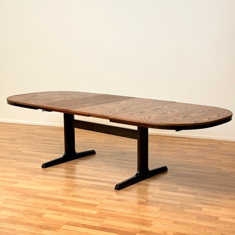 Oval dining table in oak by Farstrup, 1960s-70s, Denmark
