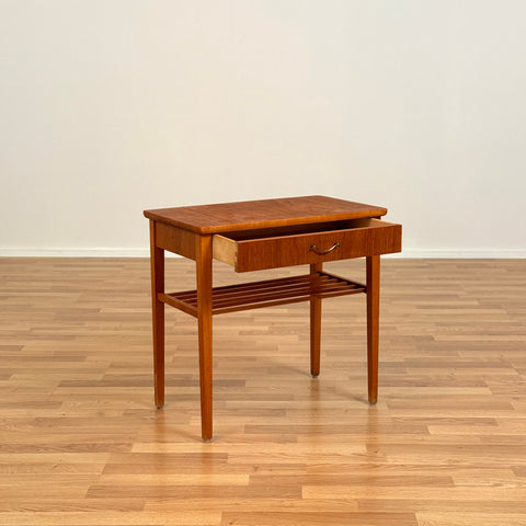 Side table in teak & beech, 1950s-60s, Sweden