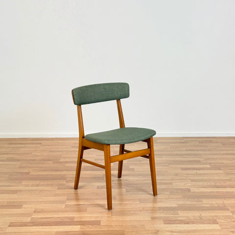 Set of 6 dining chairs in beech & teak, Farstrup, Denmark - Beyo Vintage
