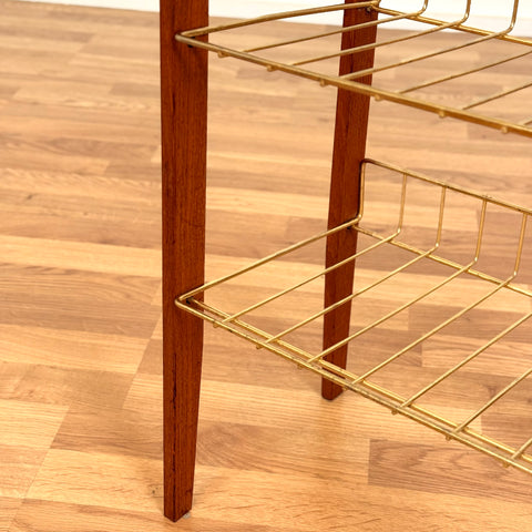 Newspaper rack in teak, 1950s-60s, Sweden