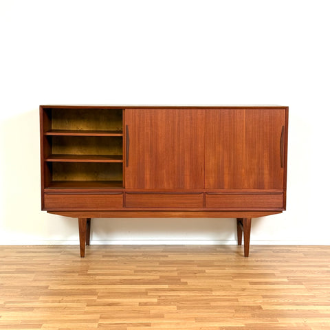 Highboard in teak, 1950s-60s, Denmark - Beyo Vintage