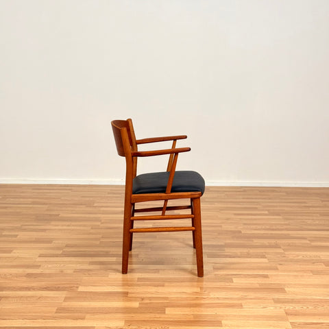 Set of 4 dining chairs in teak & oak, by Borge Mogensen, 1950s-60s, Denmark