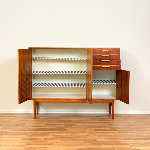 Highboard in teak by B. Fridhagen for Bodafors, 1950s-60s, Sweden