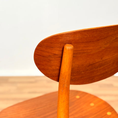Set of 4 dining chairs in teak & beech, Sven-Erik Fryklund, Hagafors Stolfabrik, Nässjö, 1950s-60s, Sweden
