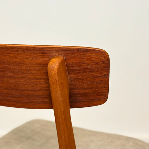 Set om 4 matstolar i teak och bok, av Farstrup, 1950-60-tal, Danmark