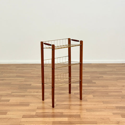 Newspaper rack in teak, 1950s-60s, Sweden