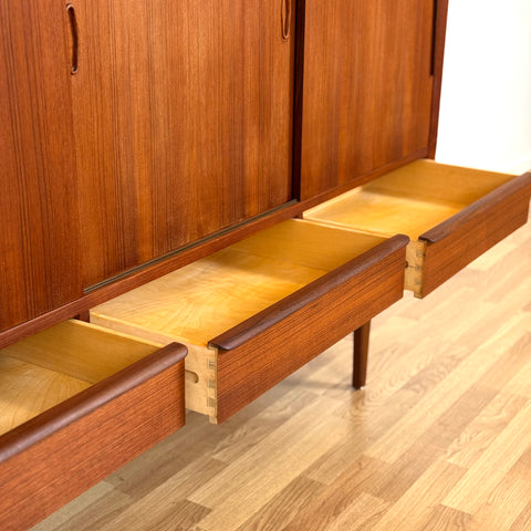 Highboard in teak, 1950s-60s, Denmark - Beyo Vintage