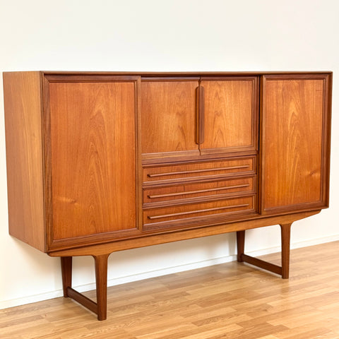 Highboard in teak, 1950s-60s, Denmark - Beyo Vintage