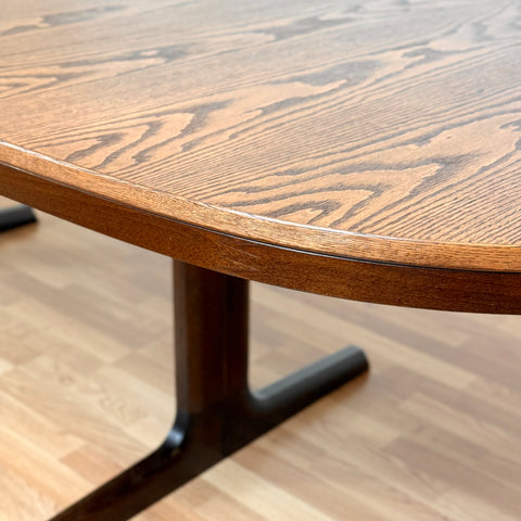 Oval dining table in oak by Farstrup, 1960s-70s, Denmark