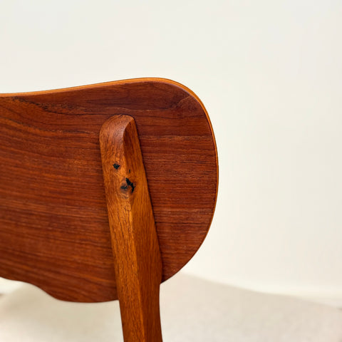 Set of 4 dining chairs in teak and oak, 1950s-60s, Denmark - Beyo Vintage