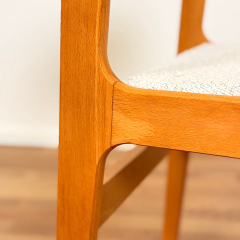 Set of 4 dining chairs in beech, 1980s, Denmark - Beyo Vintage