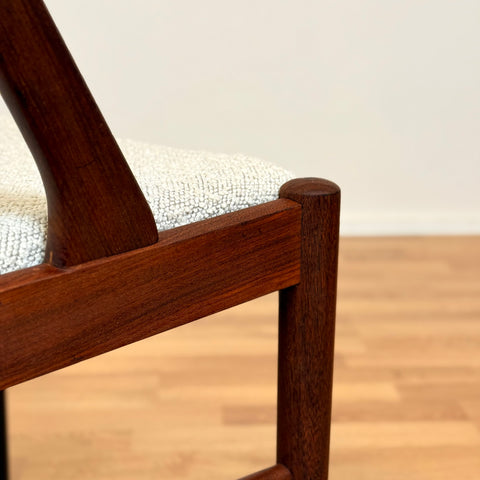 Set of 4 dining chairs made of teak by Henning Kjærnulf, 1950s-60s, Denmark