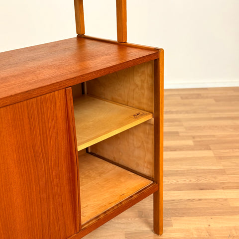Bookshelf in teak & beech by B. Fridhagen