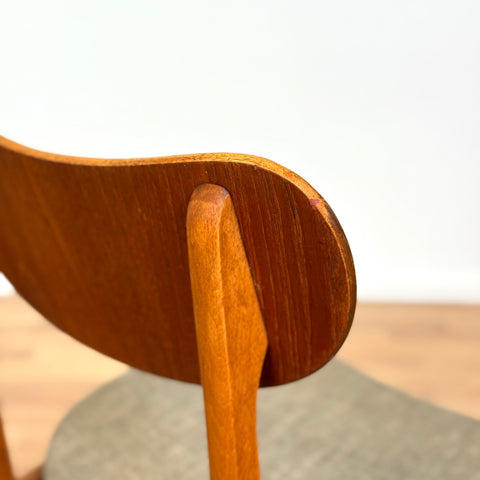 Set of 4 dining chairs in teak & beech, 1950s-60s, Denmark - Beyo Vintage