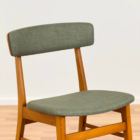 Set of 6 dining chairs in beech & teak, Farstrup, Denmark - Beyo Vintage