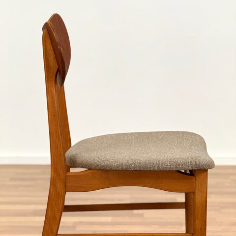 Set of 4 dining chairs in teak & beech, 1950s-60s, Denmark - Beyo Vintage