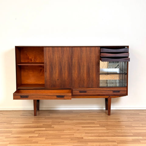Highboard in Santos rosewood by Vemb møbelfabrik, 1950s-60s, Denmark - Beyo Vintage