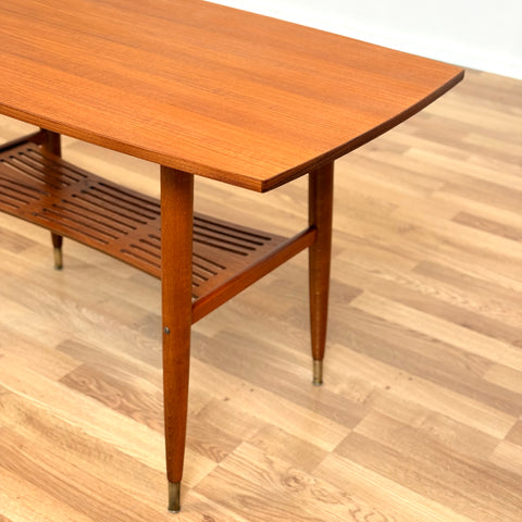 Coffee table in teak & beech, 1950s-60s, Sweden