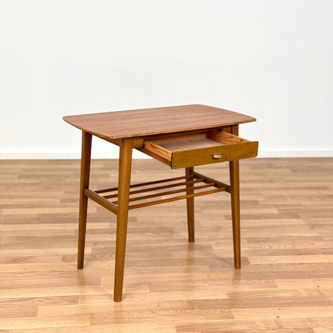 Side table with small drawer in teak, 1950s-60s, Denmark - Beyo Vintage