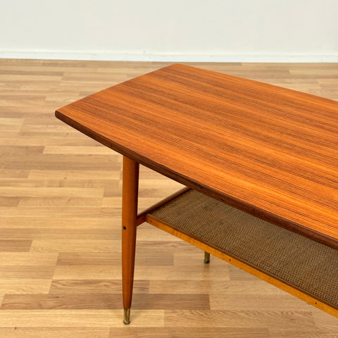 Coffee table in teak & beech by Alberts Tibro