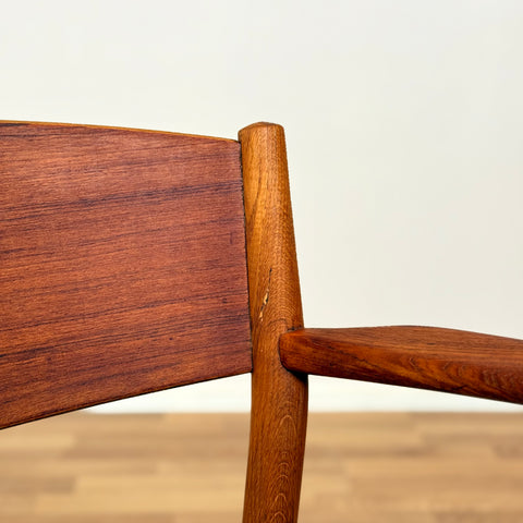 Set of 4 dining chairs in teak & oak, by Borge Mogensen, 1950s-60s, Denmark