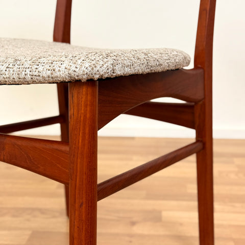 Set om 6 matstolar i teak av Farstrup, 1950-60-tal, Danmark