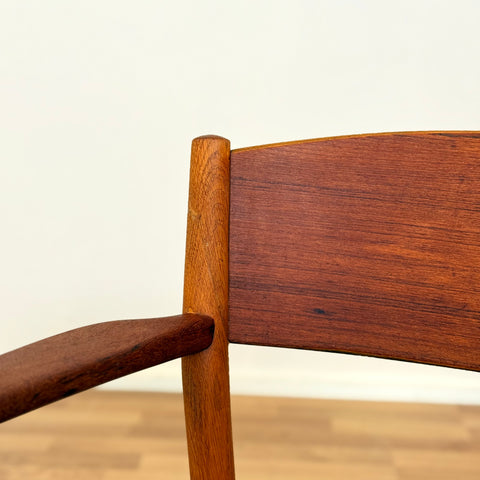Set of 4 dining chairs in teak & oak, by Borge Mogensen, 1950s-60s, Denmark