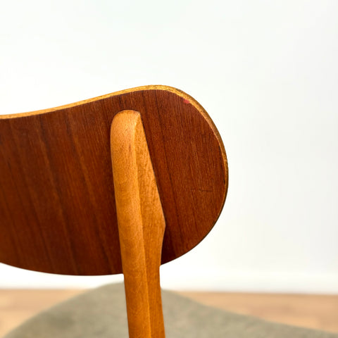 Set of 4 dining chairs in teak & beech, 1950s-60s, Denmark - Beyo Vintage