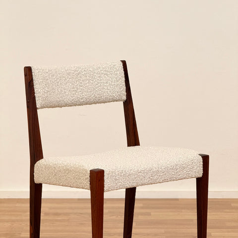 Set om 6 matstolar i Santos rosenträ, 1950-60-tal, Danmark