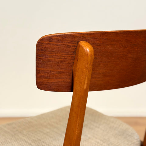 Set om 4 matstolar i teak och bok, av Farstrup, 1950-60-tal, Danmark