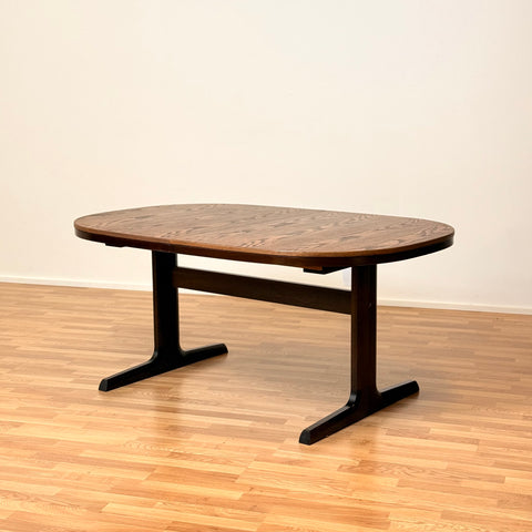 Oval dining table in oak by Farstrup, 1960s-70s, Denmark
