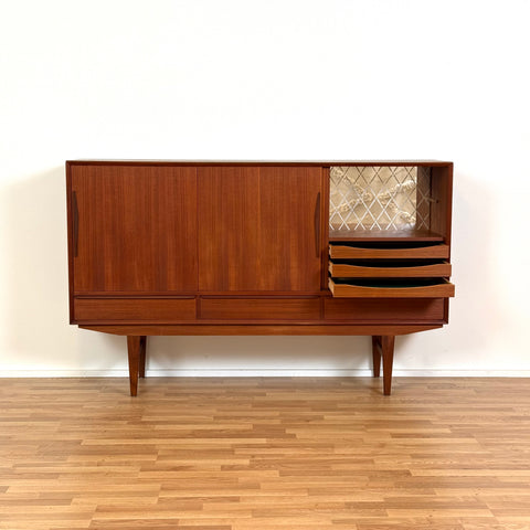 Highboard in teak, 1950s-60s, Denmark - Beyo Vintage