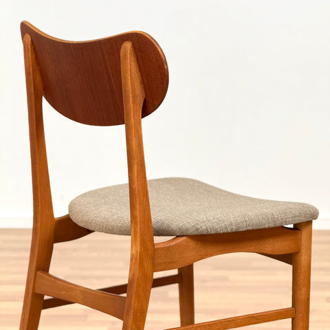 Set of 4 dining chairs in teak & beech, 1950s-60s, Denmark - Beyo Vintage