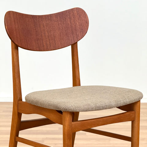 Set of 4 dining chairs in teak & beech, 1950s-60s, Denmark - Beyo Vintage