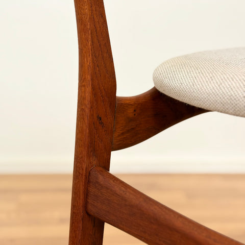 Set of 4 dining chairs in teak and oak, 1950s-60s, Denmark - Beyo Vintage